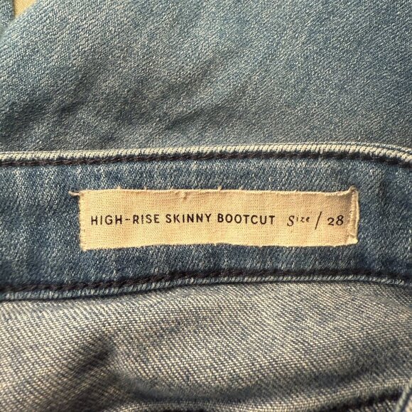 Women's 28 Pilcro Letterpress High-Rise Skinny Bootcut Jeans Anthropologie - Picture 9 of 11
